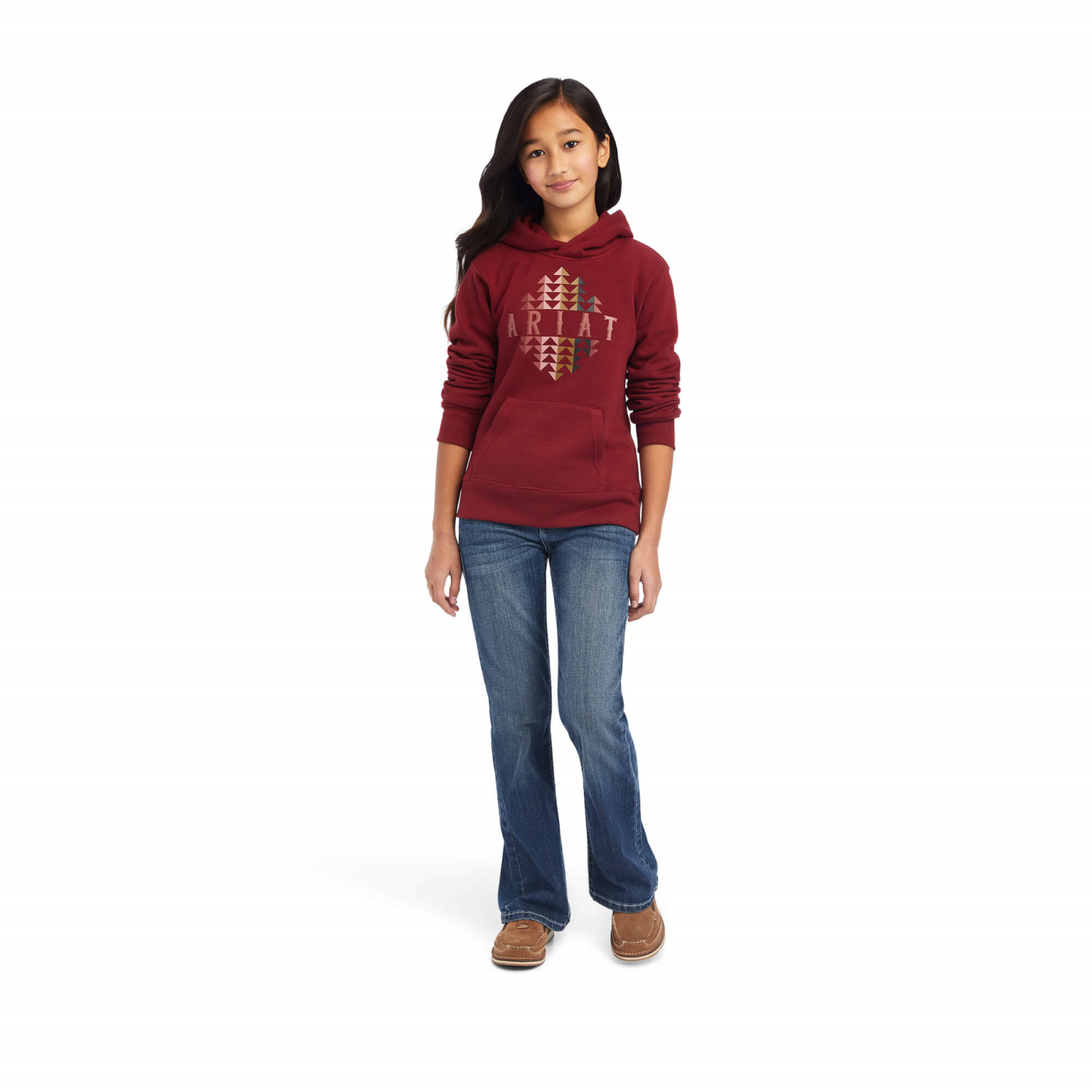 Ariat® Girl's R.E.A.L™ Beartooth Rouge Red Hoodie 10041654