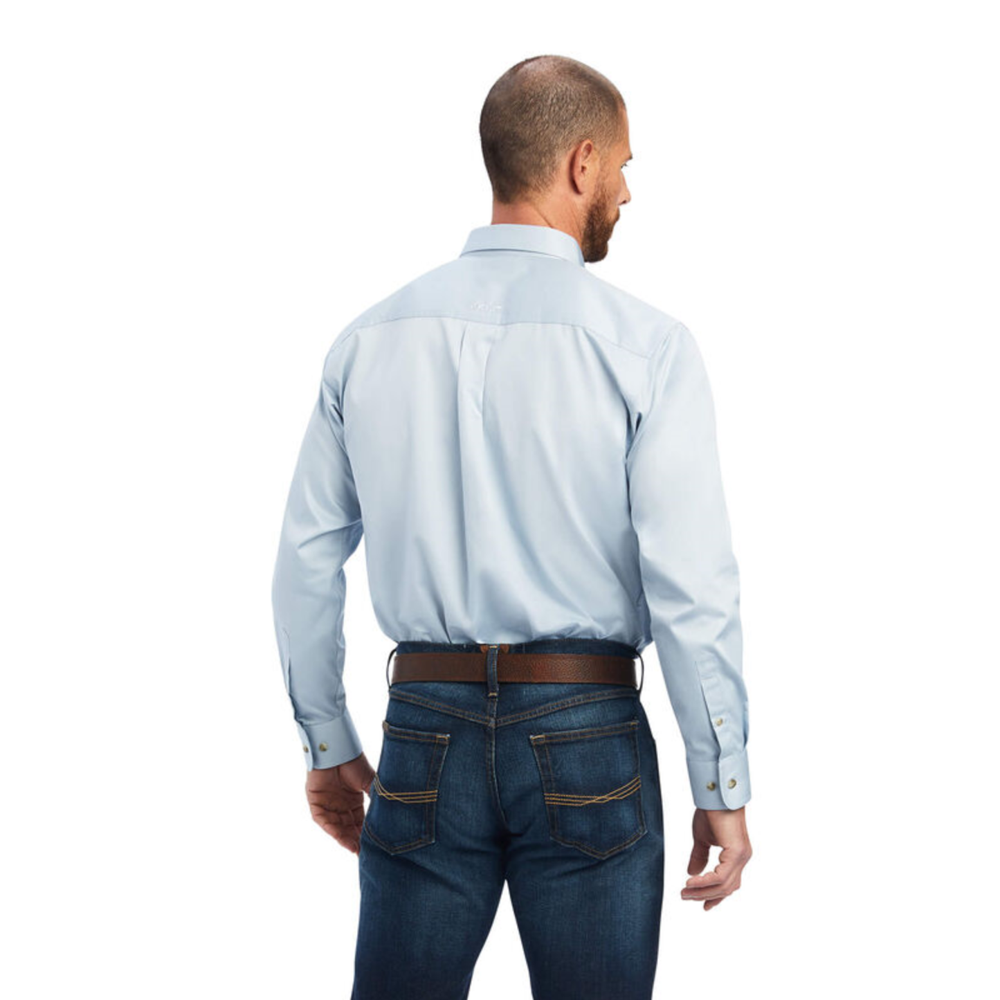 Ariat® Men's Cashmere Blue Solid Twill Button Down Shirt 10042077