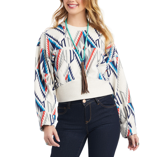 Ariat® Ladies Cropped Chimayo Grande Print Sweatshirt 10042143