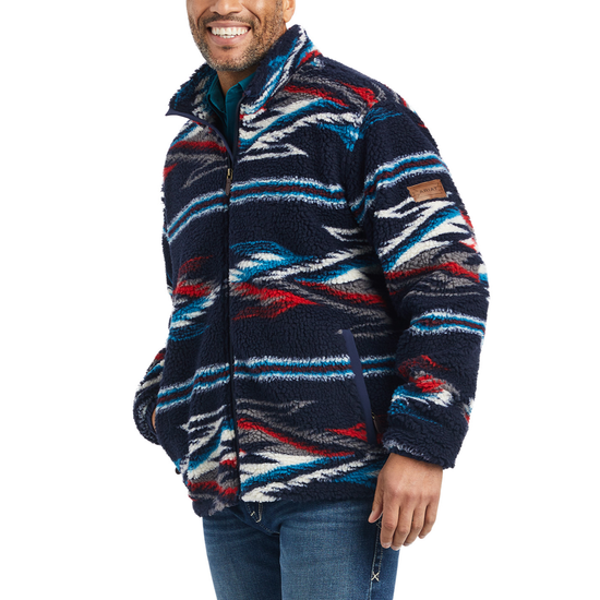 Ariat® Men's Chimayo New Mexico Navy Fleece Jacket 10042186