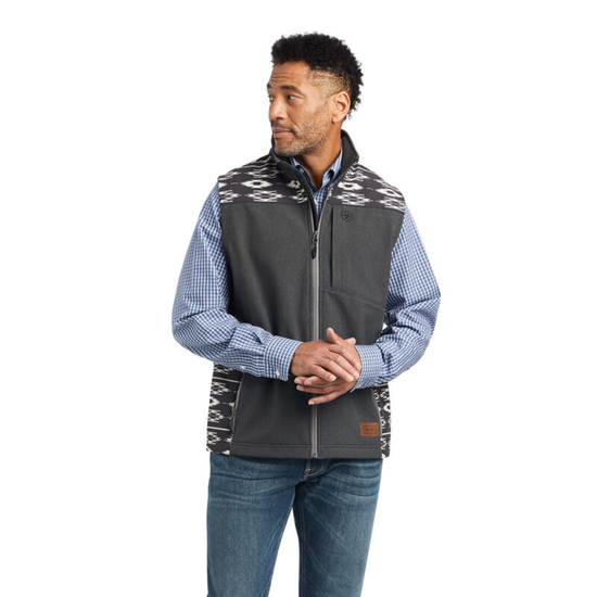 Ariat® Men's Vernon 2.0 Chimayo Charcoal Softshell Vest 10042188