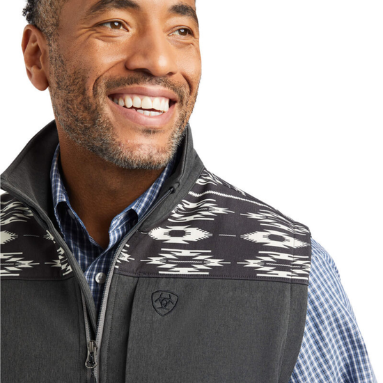 Ariat® Men's Vernon 2.0 Chimayo Charcoal Softshell Vest 10042188