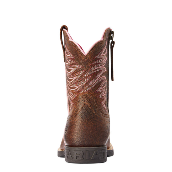 Ariat® Girl's Firecatcher Pink and Rowdy Brown Western Boots 10042415