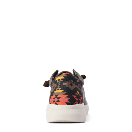 Ariat Men's Hilo Stretch Lace Brown & Red Aztec Print Slip On Shoes 10042507