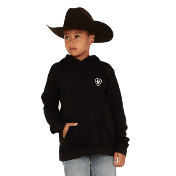 Ariat® Youth Shield Mexico Black Hooded Sweatshirt 10042599