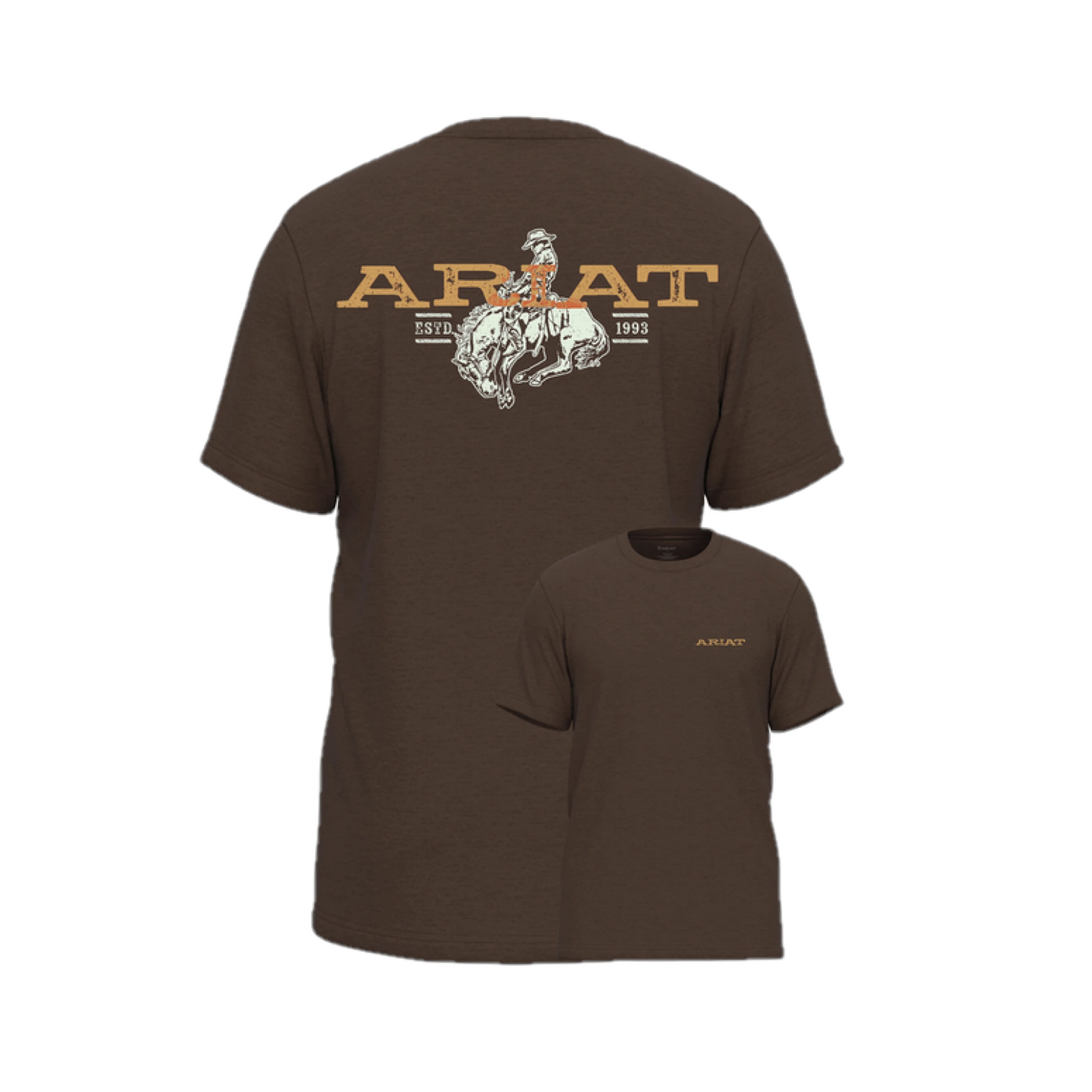 Ariat® Youth Boy's Bronc Buster Brown Heather Graphic T-Shirt 10042706