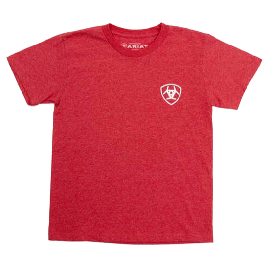 Ariat® Youth Minimalist Flag Red Heather T-Shirt 10042708