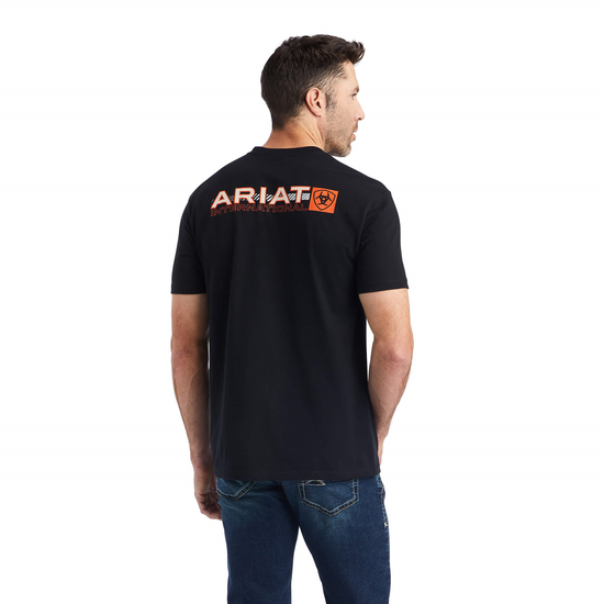 Ariat® Men's Linear Octane Black Graphic T-shirt 10042759