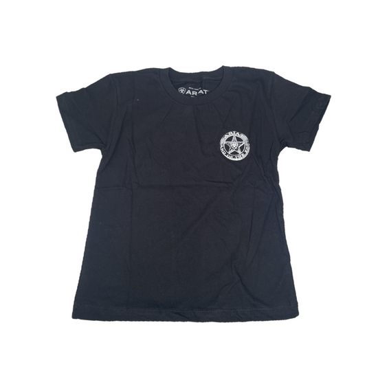 Ariat® Boy's Short Sleeves Logo Star Black Graphic T-shirt 10042803