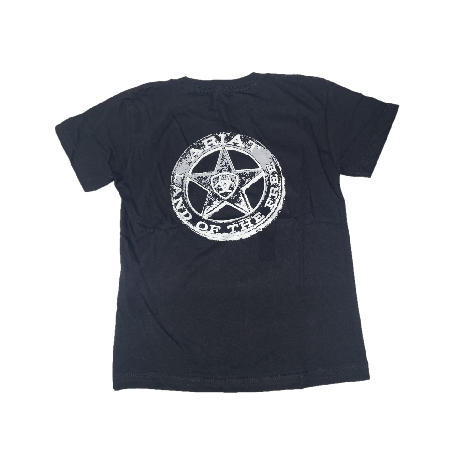 Ariat® Boy's Short Sleeves Logo Star Black Graphic T-shirt 10042803
