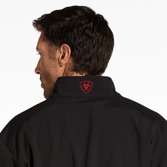Ariat® Men's Logo 2.0 Black & Red Softshell Jacket 10043176