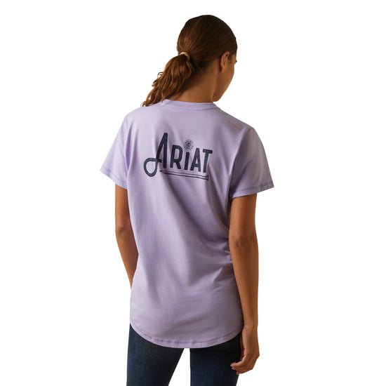 Ariat® Ladies Rebar Workman Logo Graphic Lavender T-Shirt 10043304