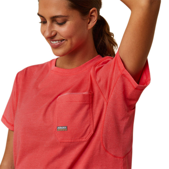 Ariat® Ladies Rebar Workman Logo Graphic Teaberry Pink T-Shirt 10043306