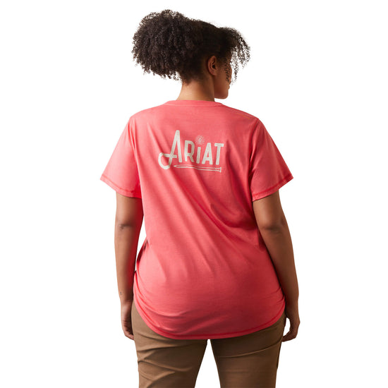 Ariat® Ladies Rebar Workman Logo Graphic Teaberry Pink T-Shirt 10043306