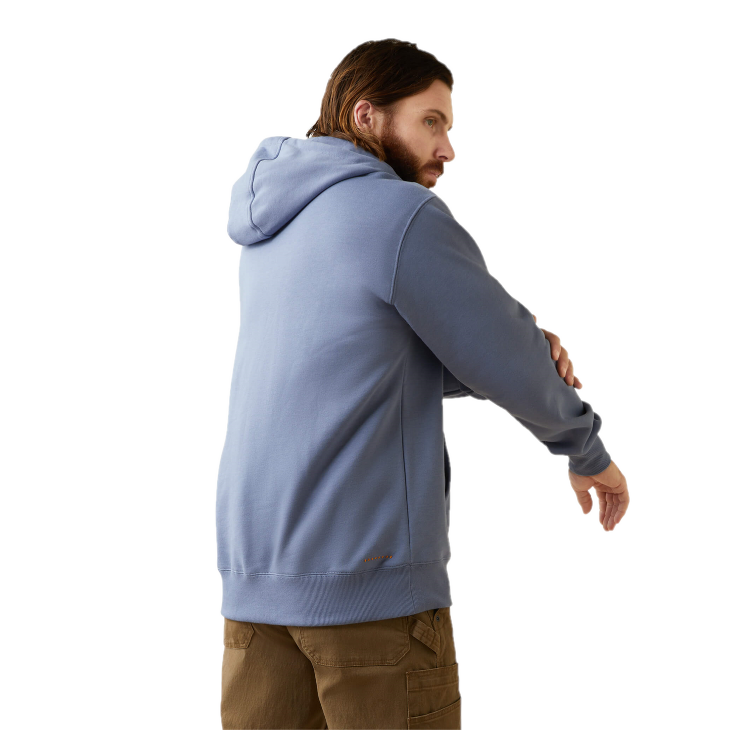 Ariat® Men's Rebar Workman 1/4 Zip Blue Heather Hoodie 10043368