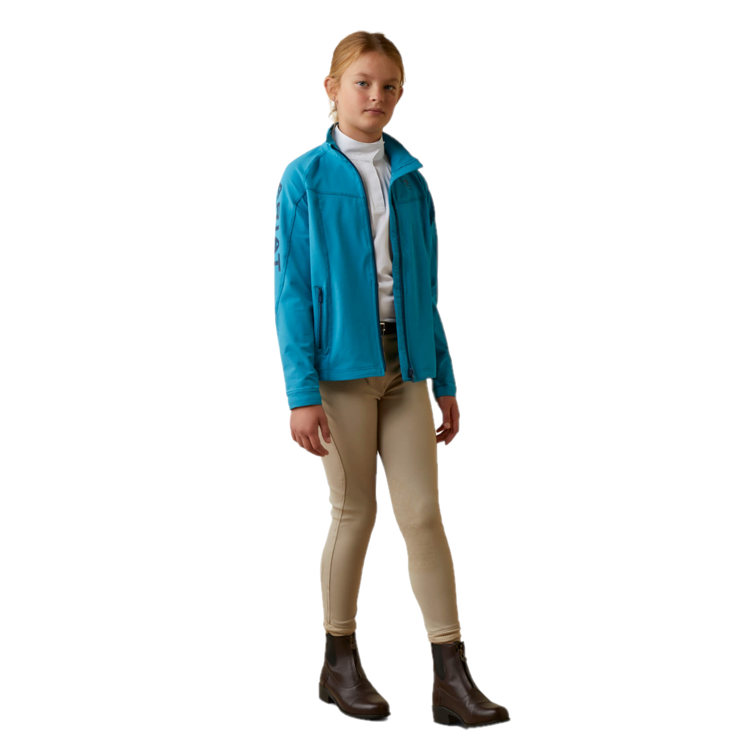 Ariat® Youth Girl's Agile Mosaic Blue Softshell Jacket 10043445