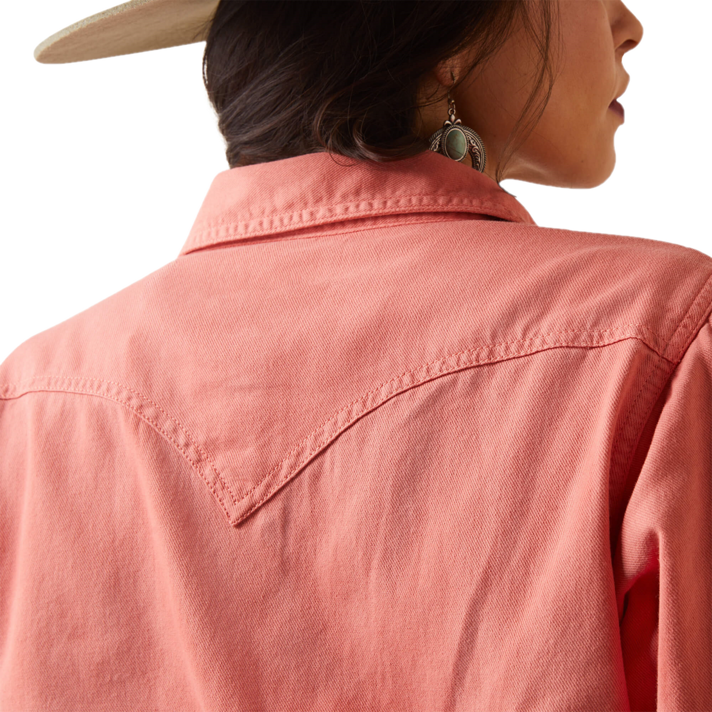Ariat® Ladies R.E.A.L Jurlington Faded Brick Red Button Up Shirt 10043450