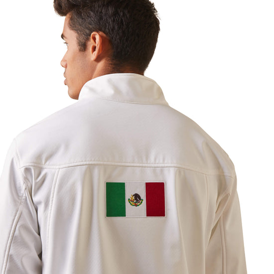 Ariat® Men's Team Mexico White Mexican Flag Softshell Jacket 10043549