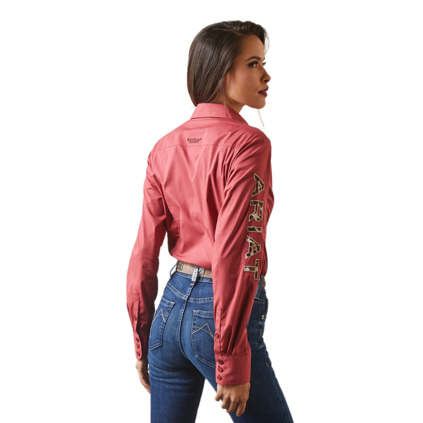 Ariat® Ladies Team Kirby Stretch Earth Red Button Down Shirt 10043550