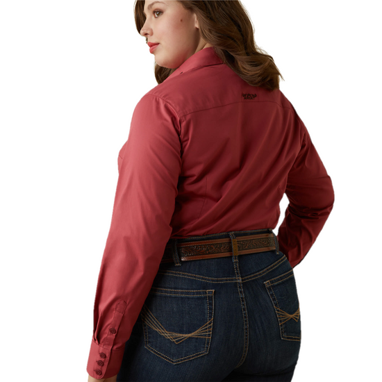 Ariat® Ladies Team Kirby Stretch Earth Red Button Down Shirt 10043550