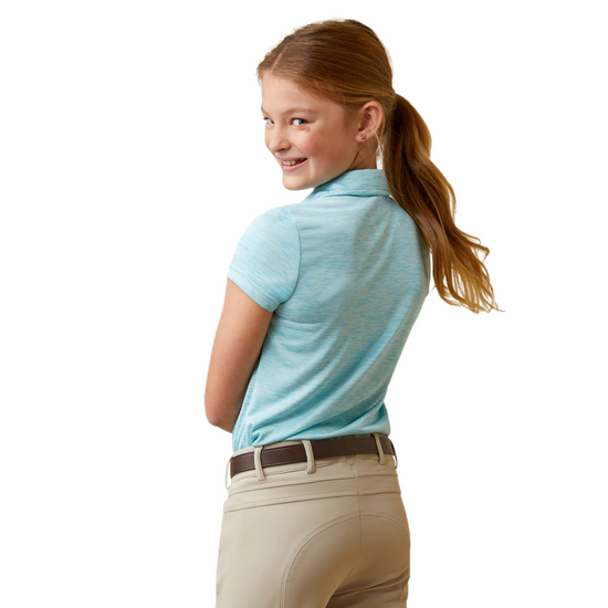 Ariat® Girl's Laguna Heather Maui Blue Polo Shirt 10043555