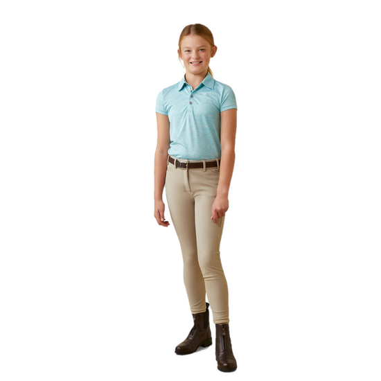 Ariat® Girl's Laguna Heather Maui Blue Polo Shirt 10043555
