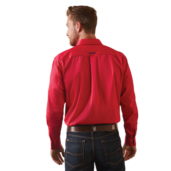 Ariat® Men's Team Logo Classic Azalea Fitted Button Down Shirt 10043567