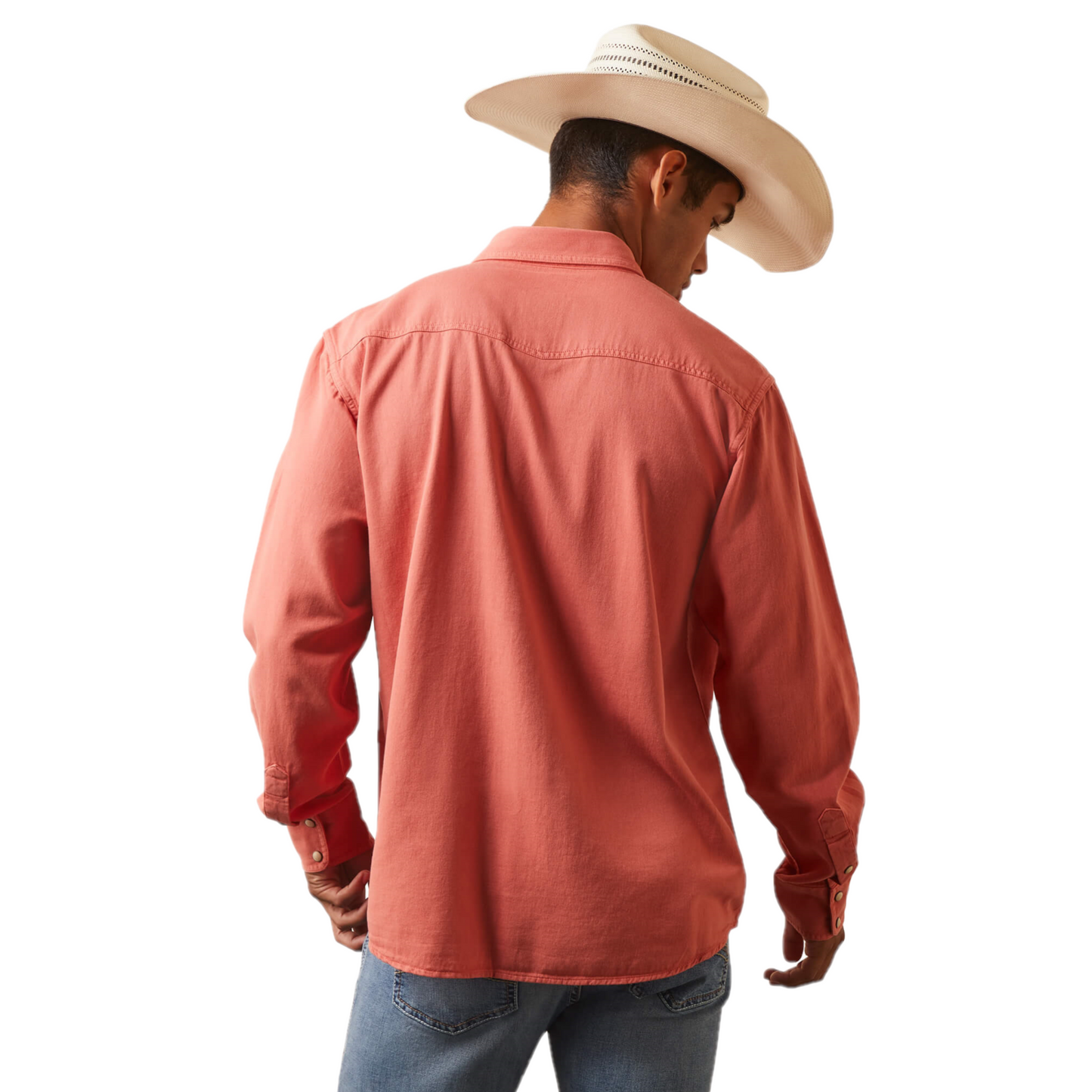 Ariat® Men's Retro Fit Jurlington Faded Brick Snap Shirt 10043647