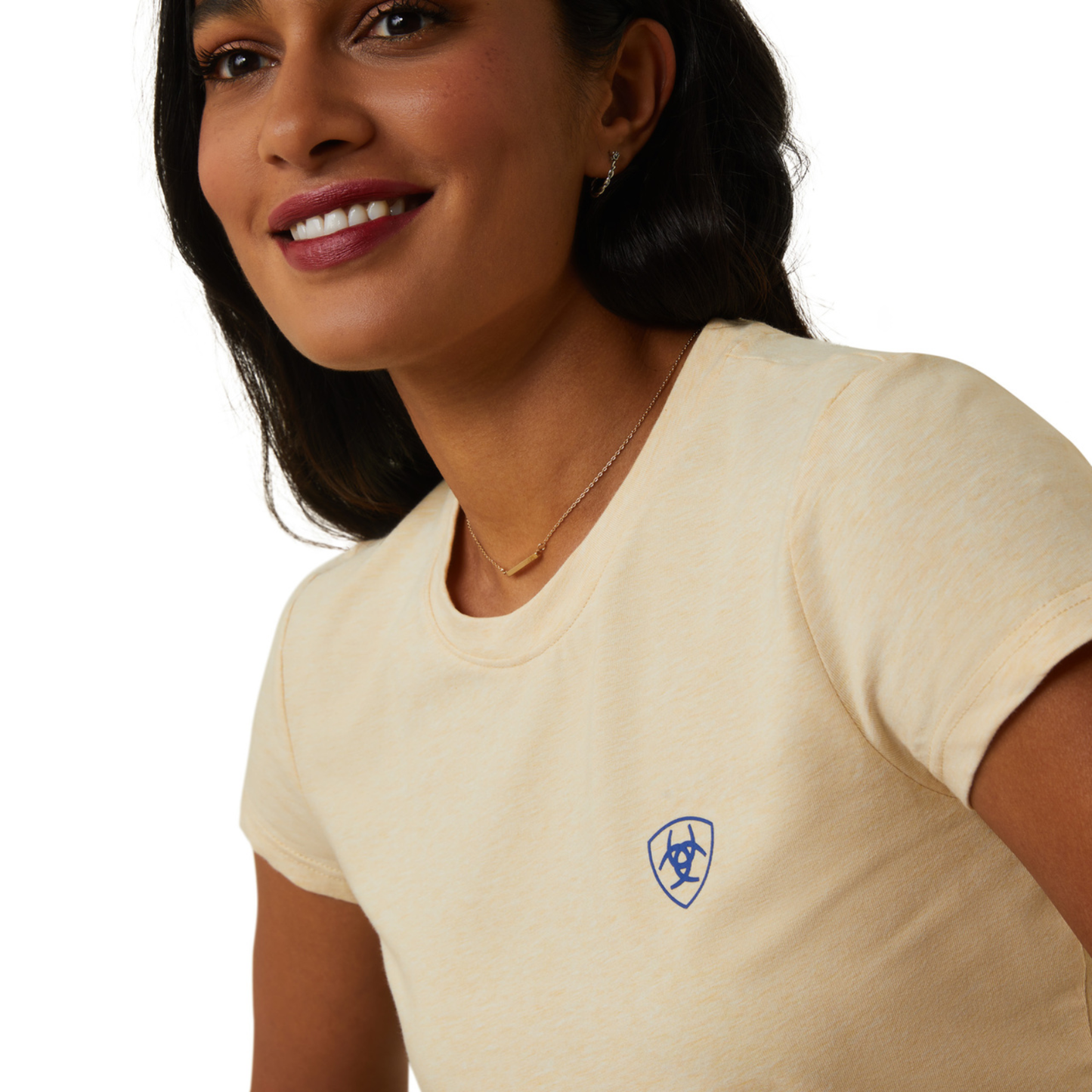 Ariat® Ladies Varsity Camo Logo Primrose Yellow T-Shirt 10043733