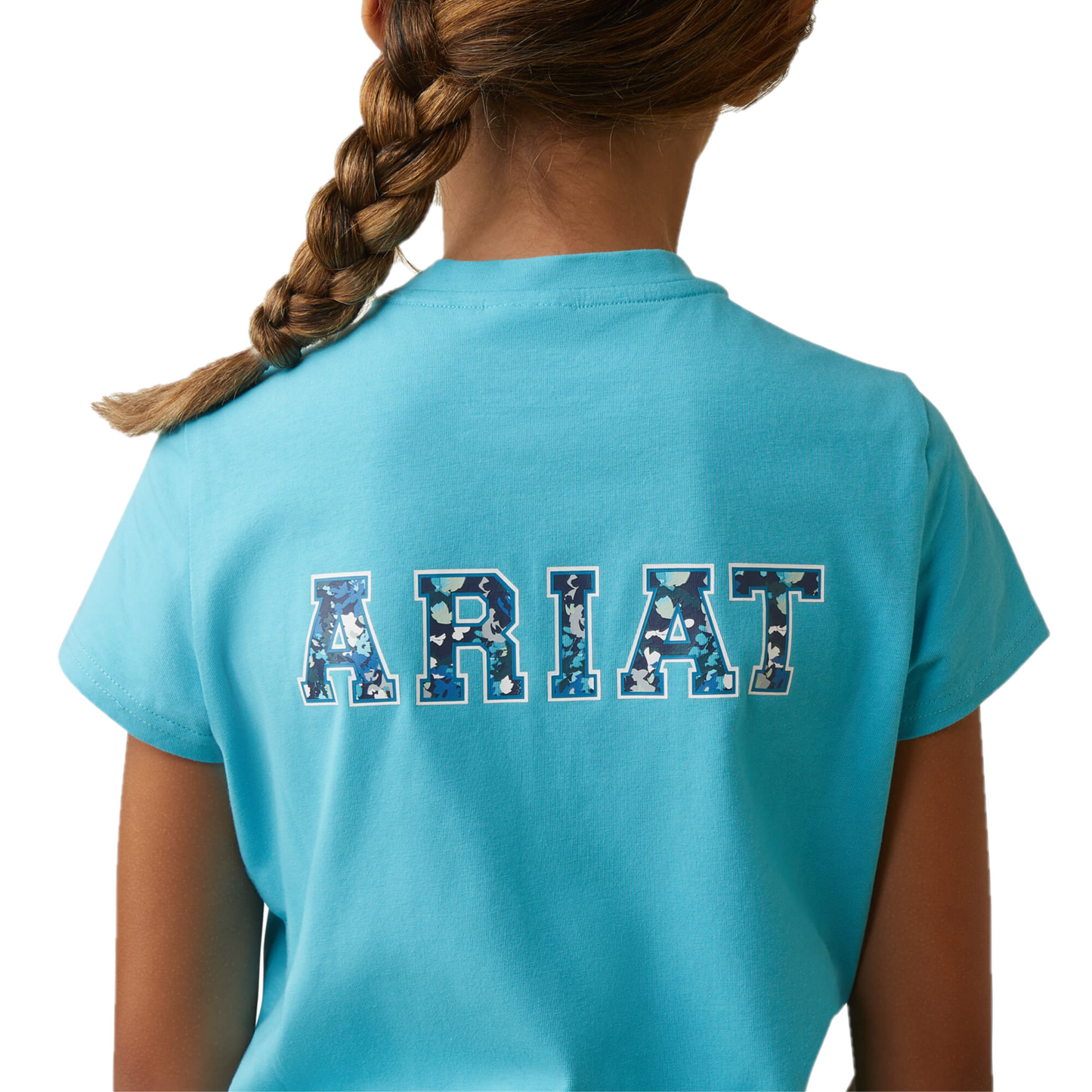 Ariat® Girls Varsity Camo Maui Blue T-Shirt 10043735