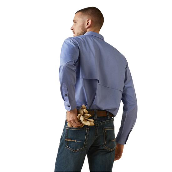 Ariat® Men's Rebar Made Tough VentTEK DuraStretch™ Blue Shirt 10043838