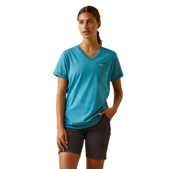Ariat® Ladies Rebar Workman Larkspur Heather Graphic T-Shirt 10043843