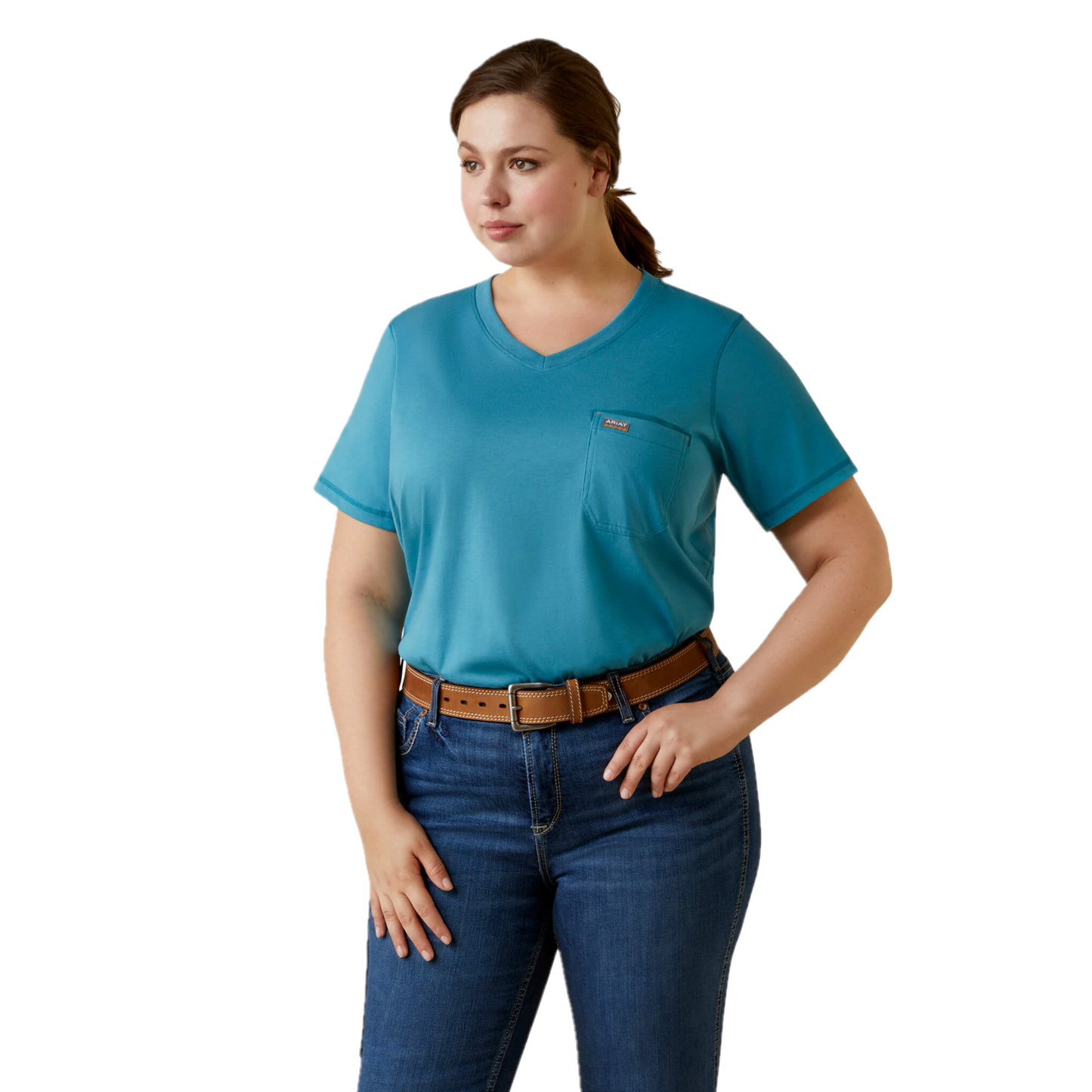 Ariat® Ladies Rebar Workman Larkspur Heather Graphic T-Shirt 10043843