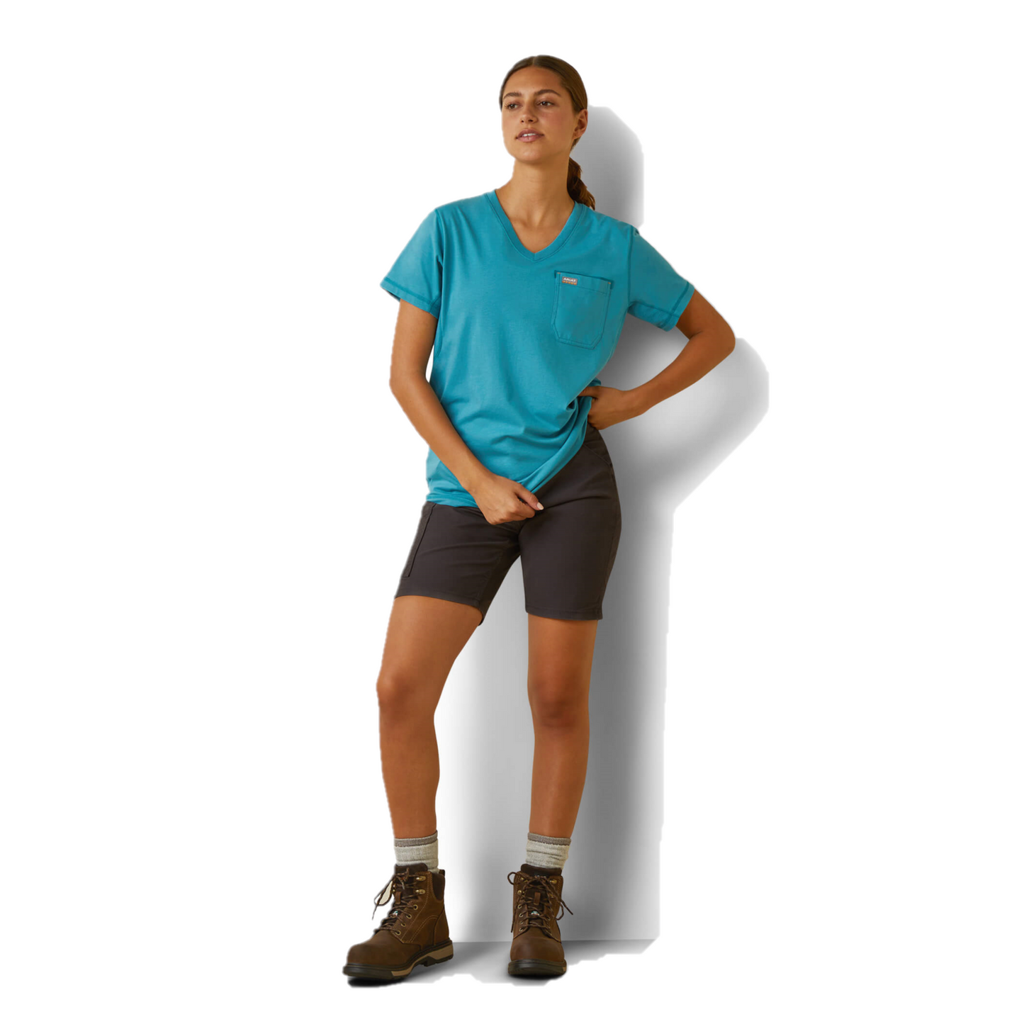 Ariat® Ladies Rebar Workman Larkspur Heather Graphic T-Shirt 10043843