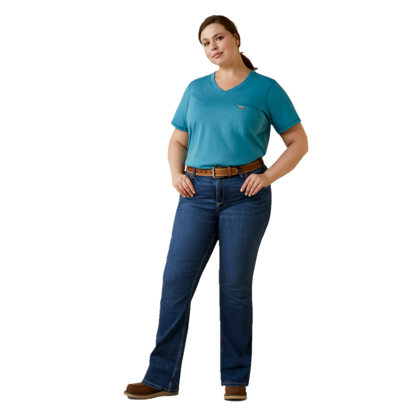 Ariat® Ladies Rebar Workman Larkspur Heather Graphic T-Shirt 10043843