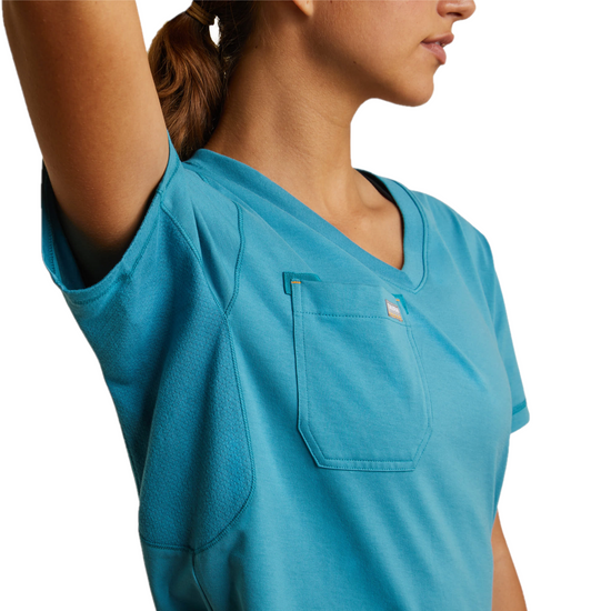 Ariat® Ladies Rebar Workman Larkspur Heather Graphic T-Shirt 10043843
