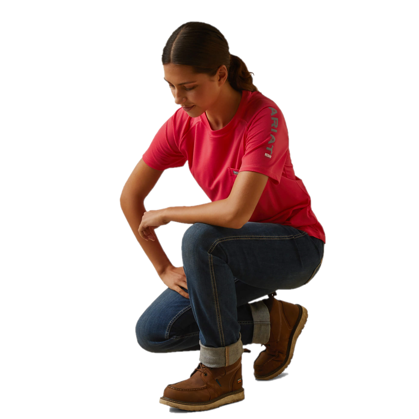 Ariat® Ladies Rebar Heat Fighter Teaberry Pink T-Shirt 10043844