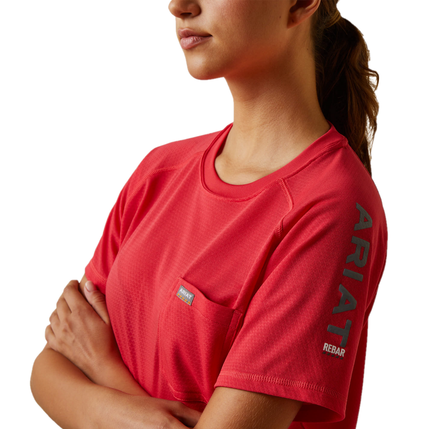 Ariat® Ladies Rebar Heat Fighter Teaberry Pink T-Shirt 10043844