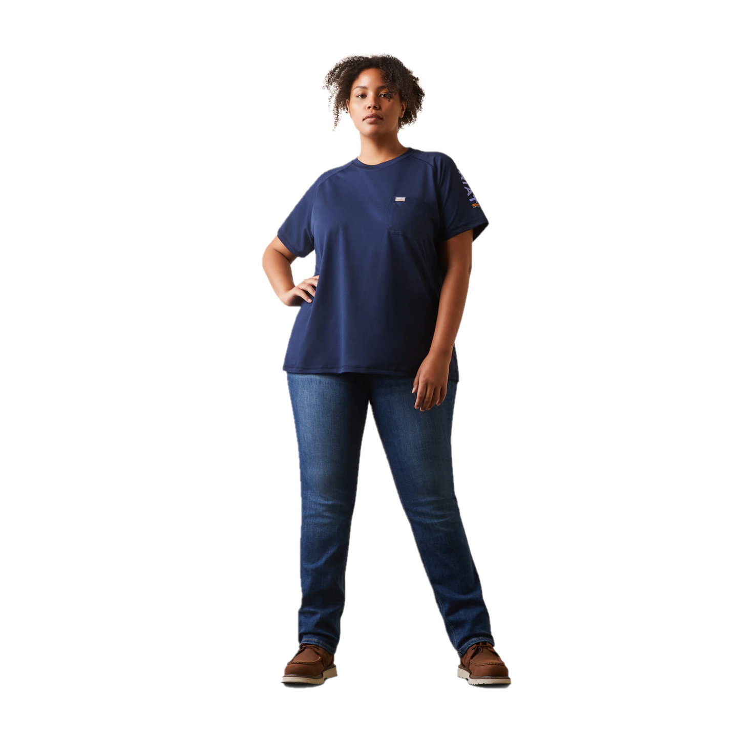 Load image into Gallery viewer, Ariat® Ladies Rebar Heat Fighter Navy Dusk T-Shirt 10043845
