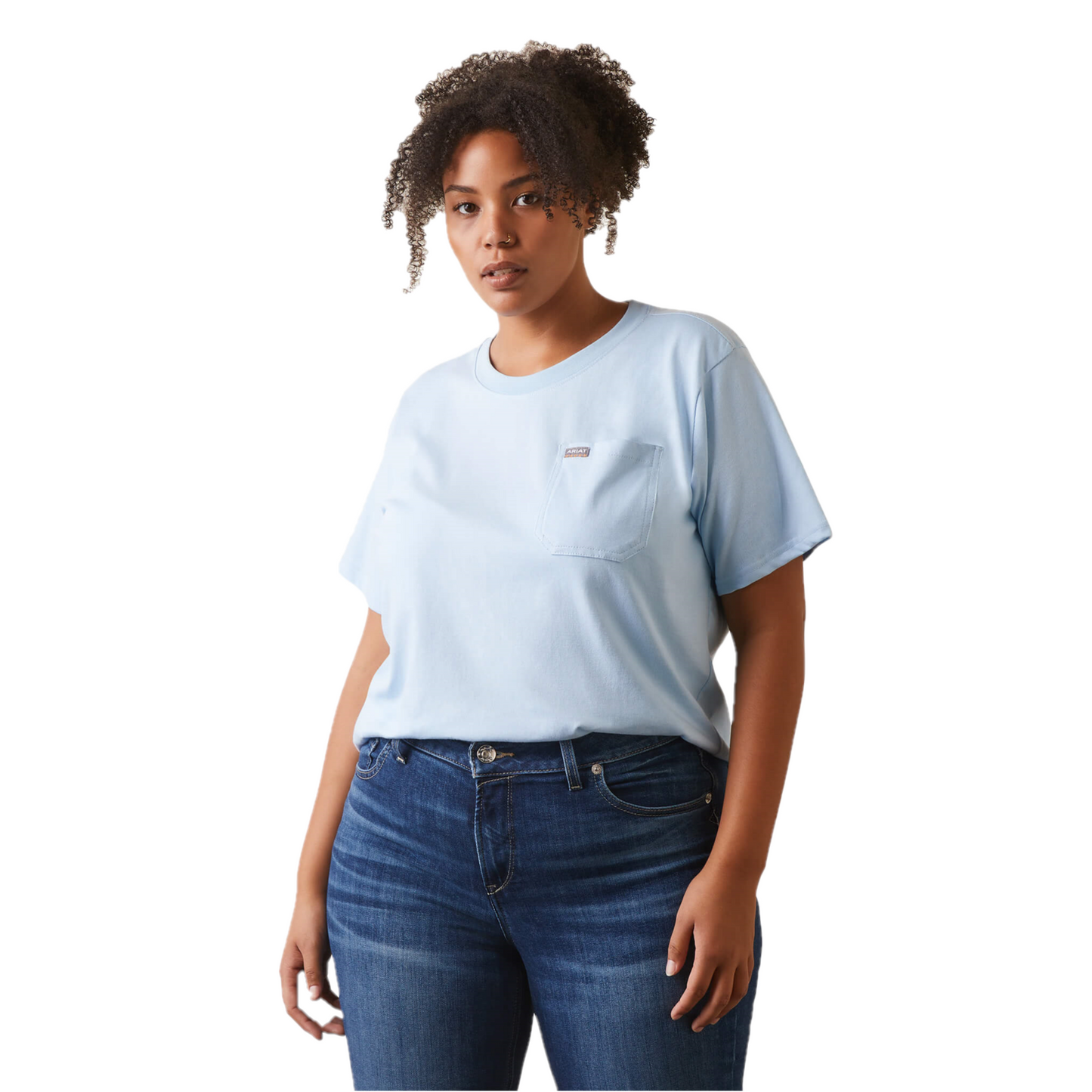 Ariat® Ladies Rebar Cotton Strong Roughneck Clearsky Graphic T-Shirt 10043848