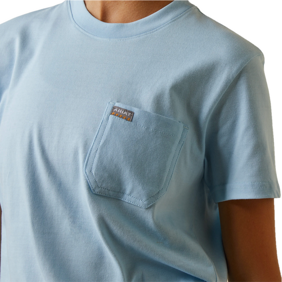 Ariat® Ladies Rebar Cotton Strong Roughneck Clearsky Graphic T-Shirt 10043848