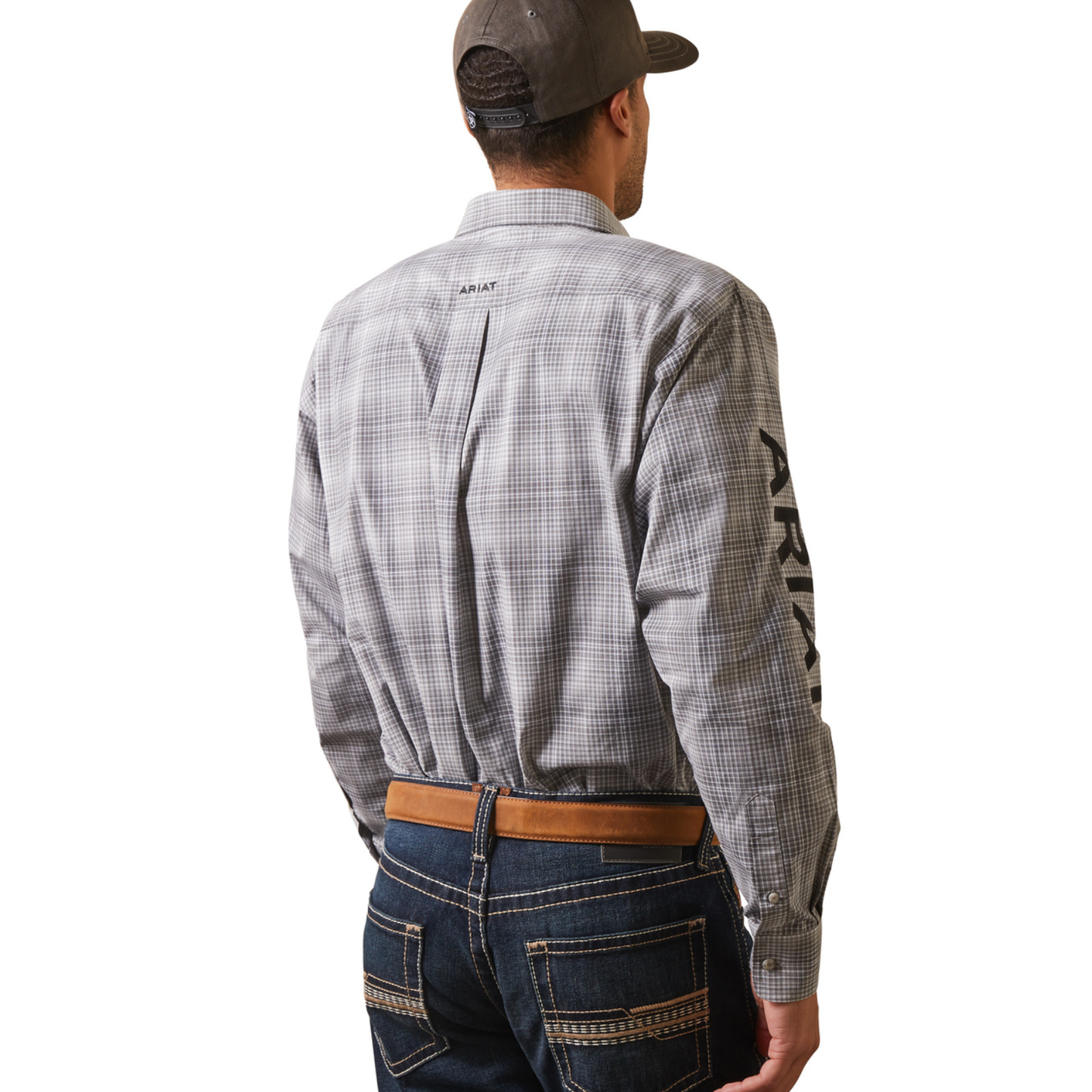 Ariat® Men's Classic Fit Team Houston Gray Button Down Shirt 10043873