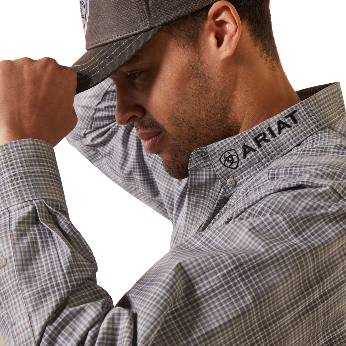 Ariat® Men's Classic Fit Team Houston Gray Button Down Shirt 10043873