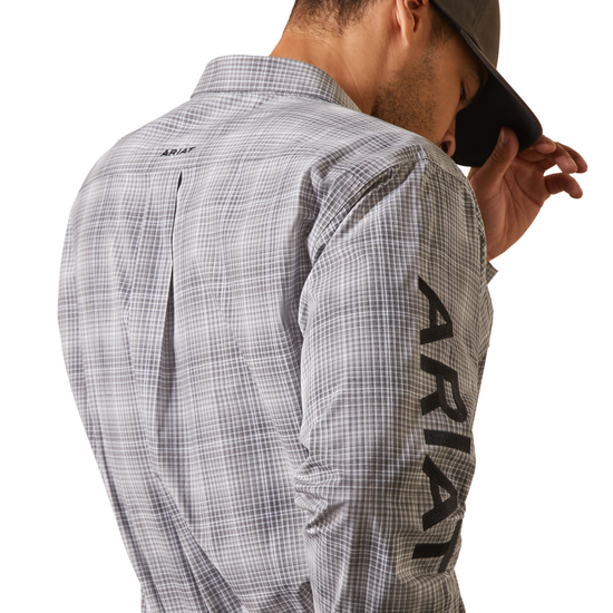 Ariat® Men's Classic Fit Team Houston Gray Button Down Shirt 10043873