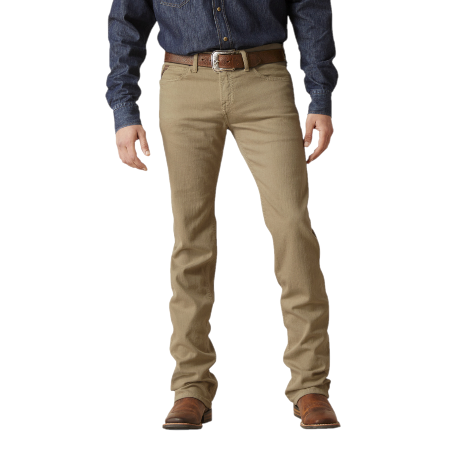 Ariat® Men's M7 Rocker Stretch Dark Khaki Straight Leg Jeans 10044369