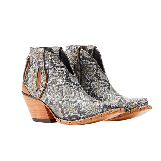 Load image into Gallery viewer, Ariat® Ladies Greeley Shades Of Grain &amp;amp; Natural Snake Booties 10044398
