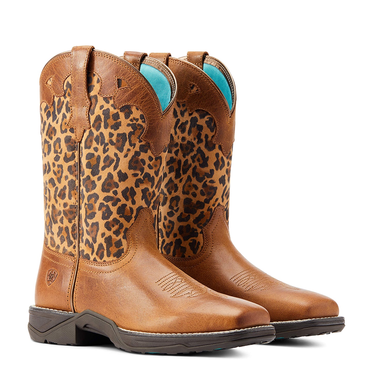 Ariat® Ladies Anthem Savanna Tortuga & Leopard Print Tan Boots 10044410