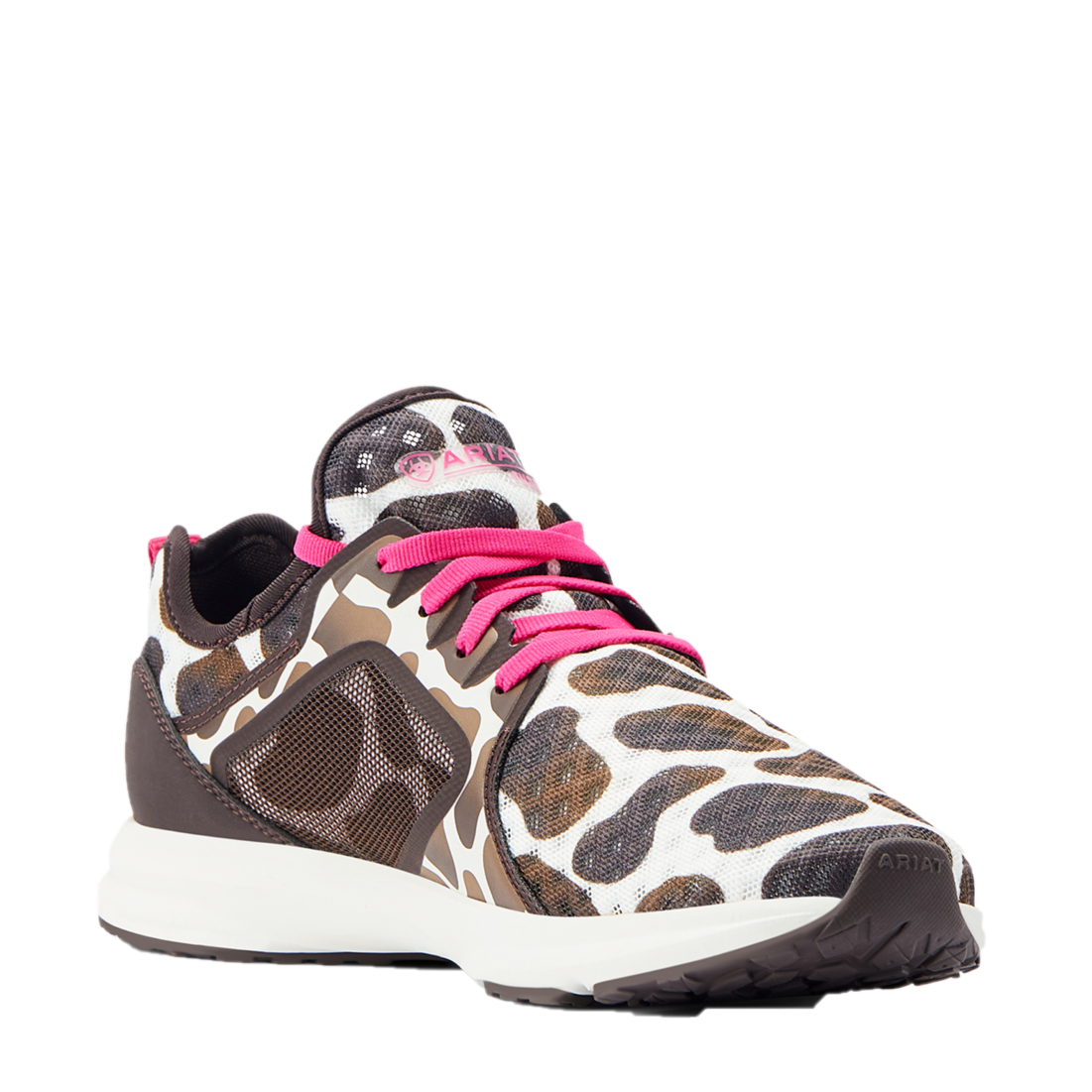 Ariat Ladies Fuse Cow Print Lace Up Sneakers 10044488