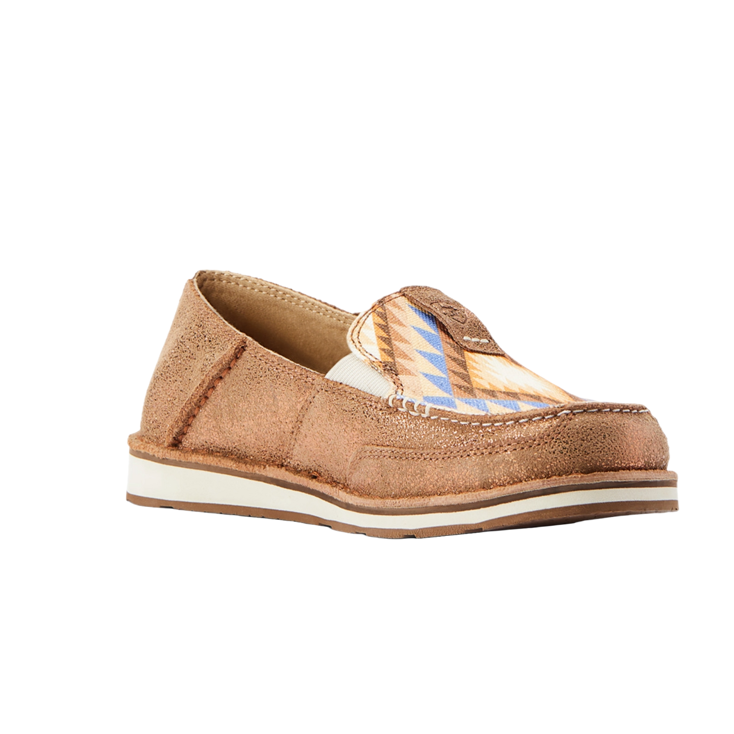 Ariat Ladies Blanket Print Metallic Bronze Slip On Cruiser