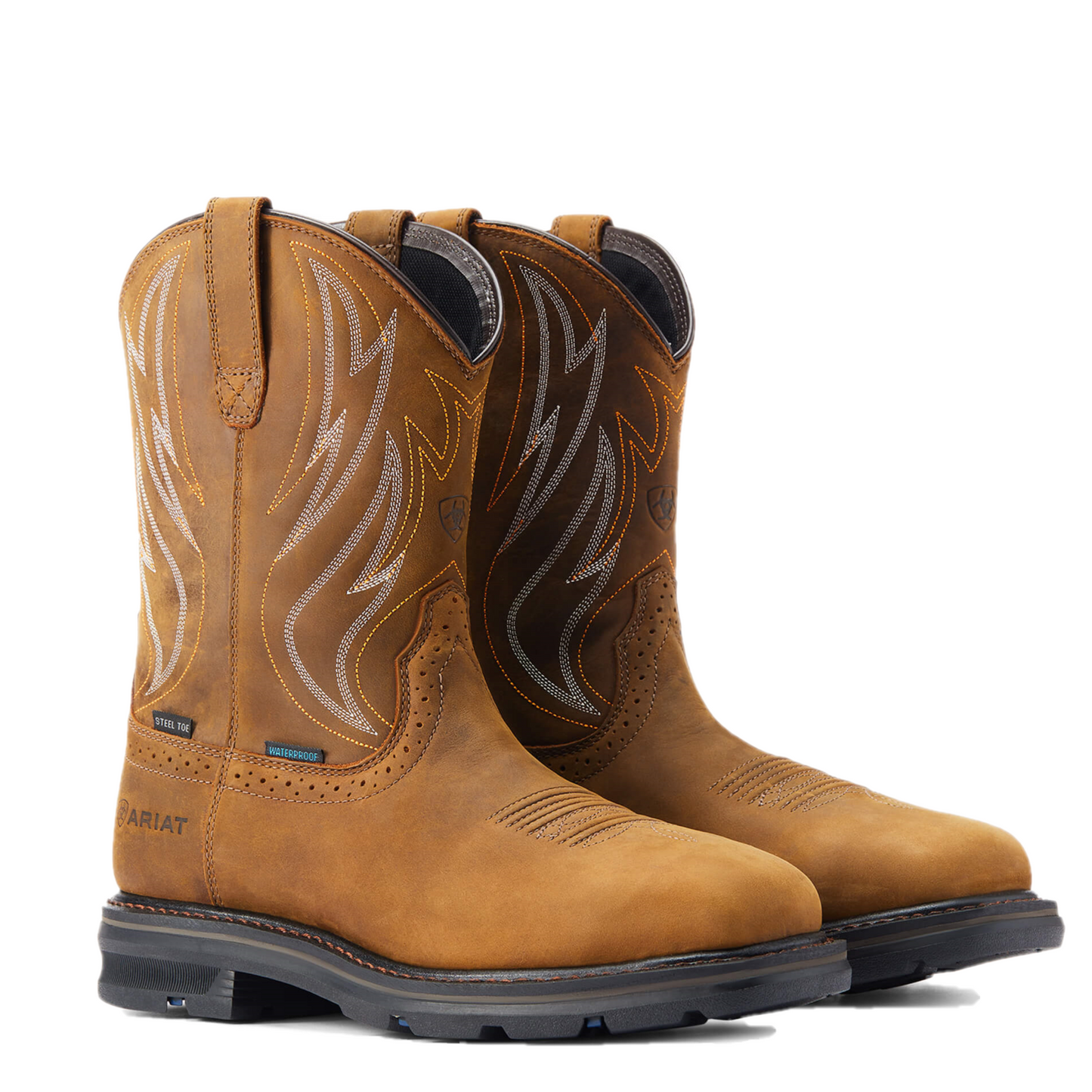 Ariat Men's Sierra Distressed Brown Steel Round Toe Boots 10044544